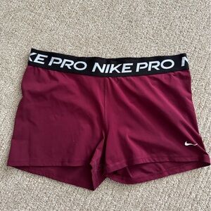 Nike pro shorts 3 inch red